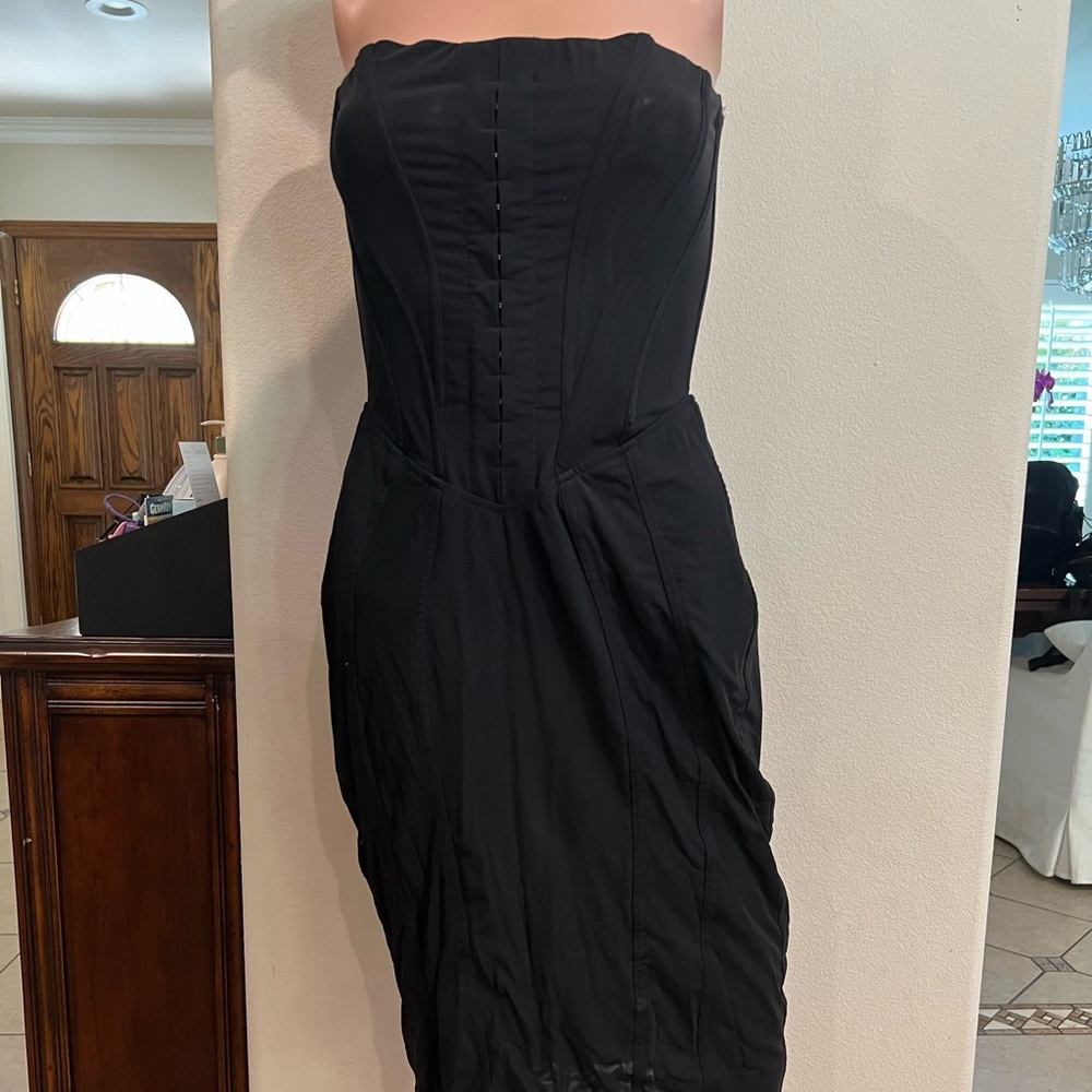 Black dress with corset top